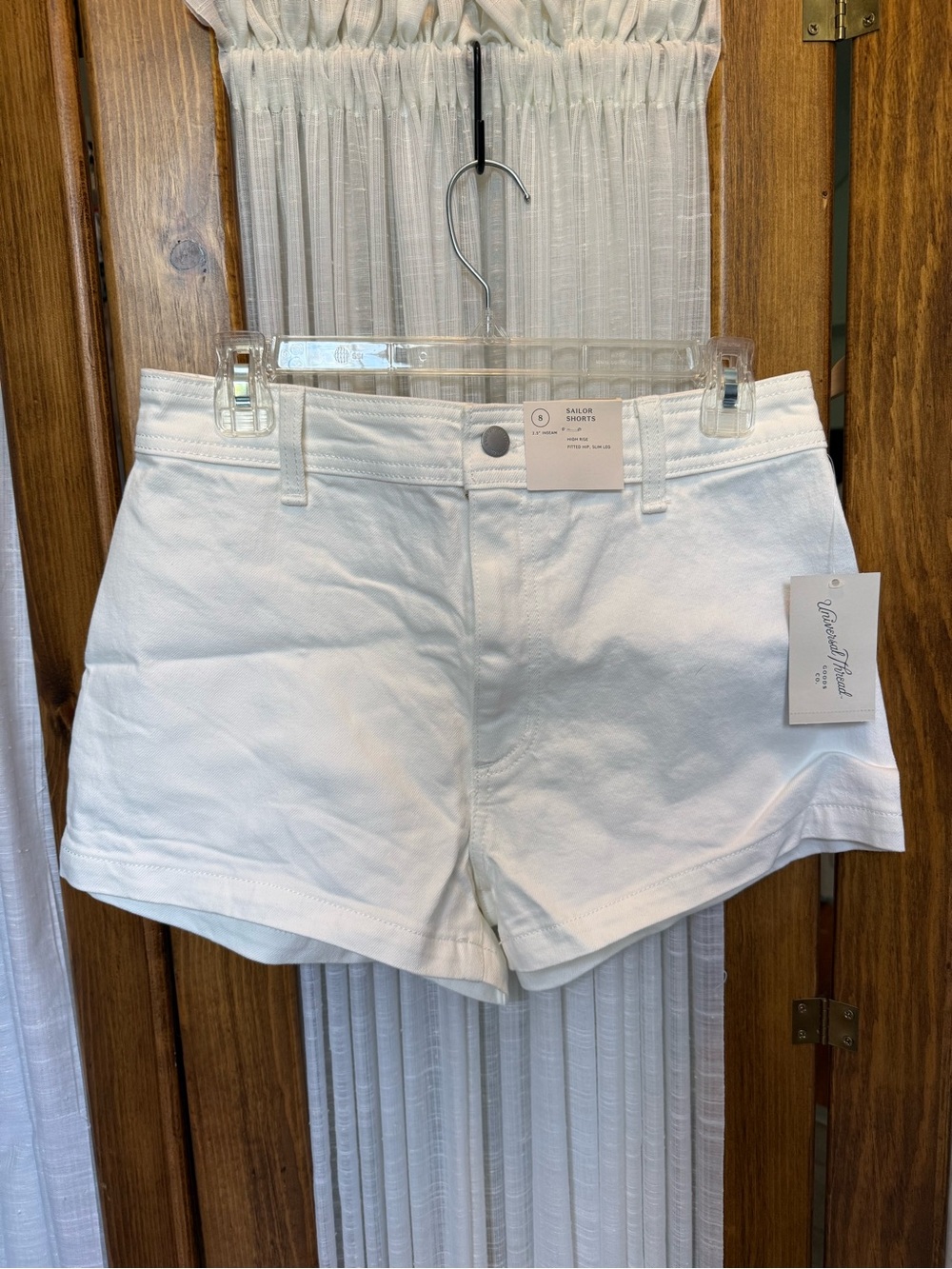 NWT Sailor Style White Women's Denim Shorts